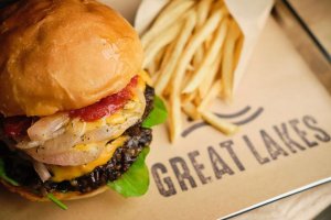 The Superior Burger, named after Lake Superior - the largest of America's Great Lakes