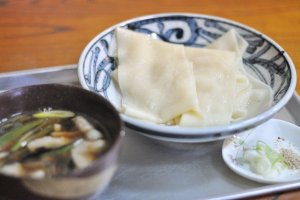 Kawahaba udon noodles