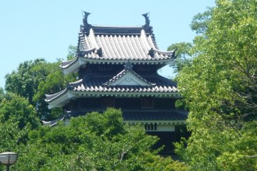 The reconstructed main yagura, or turret of Nishio Castle