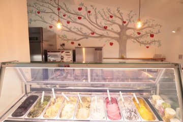 Several gelato varieties are available each day