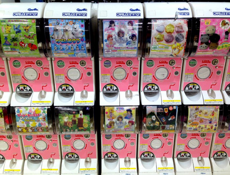 Gachapon make for a great way to use up small change!