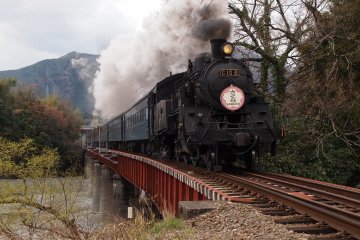 Steam locomotive on Oigawa Railway