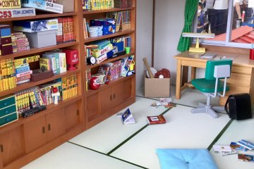 Miniature model of Nobita's room.