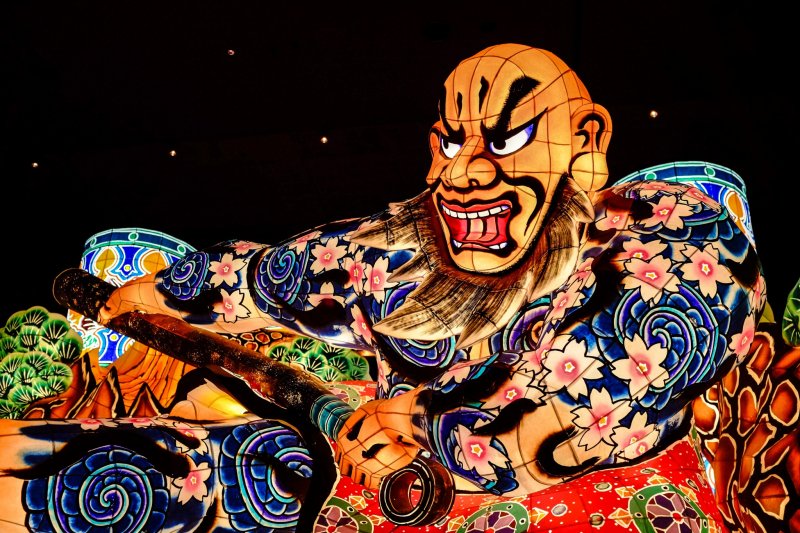 Nebuta Floats are created based on scenes from Kabuki, Japanese History, Japanese Mythology, Chinese Mythology or current news