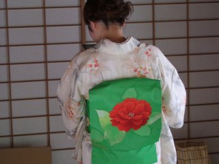 The day I visited, a Ikebana group was just finishing up