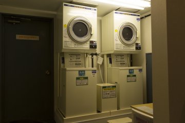 The Self serve paid laundry area is a godsend at Sunroute Hotel Nara
