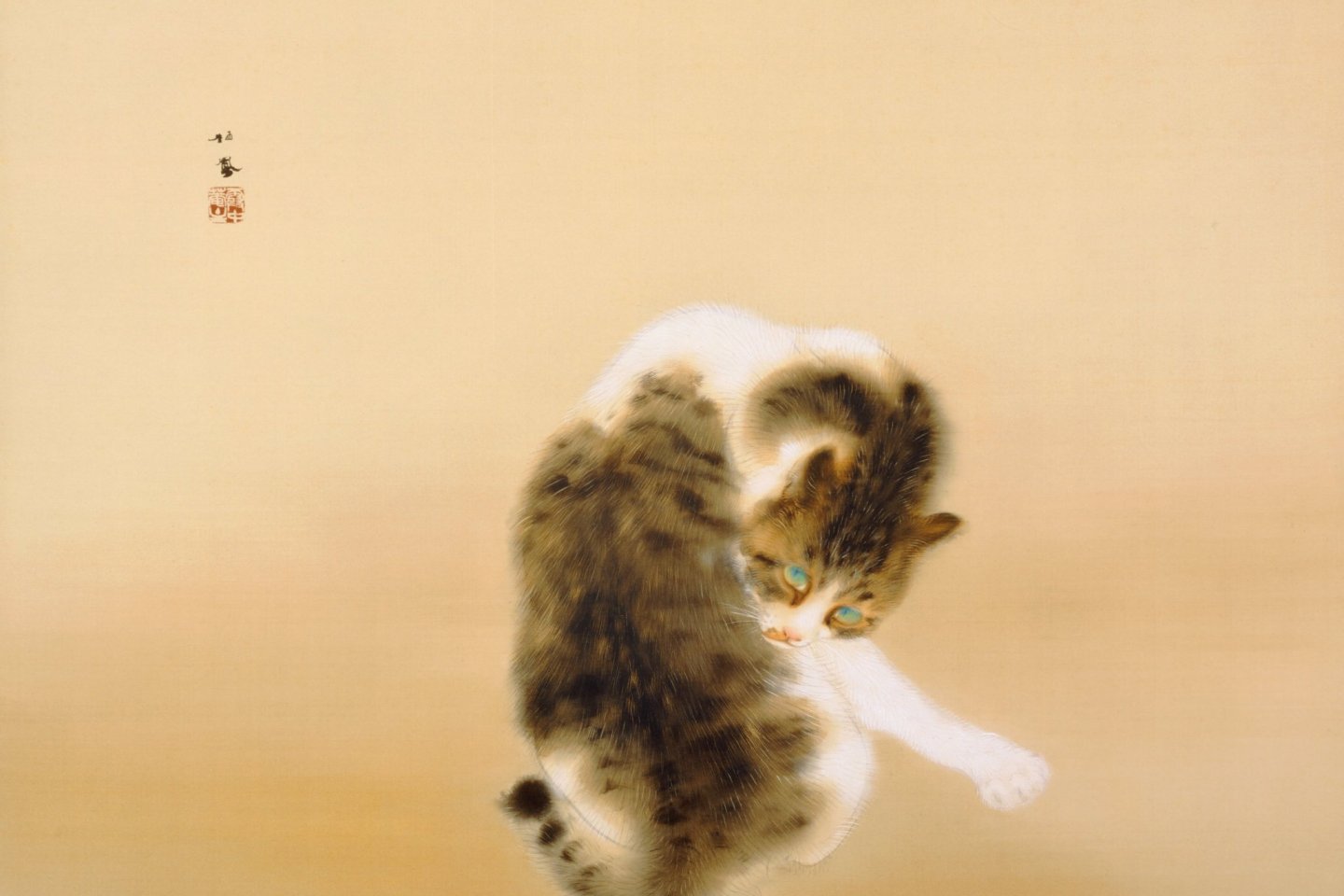 Tabby Cat - One of Takeuchi Seiho\'s iconic works