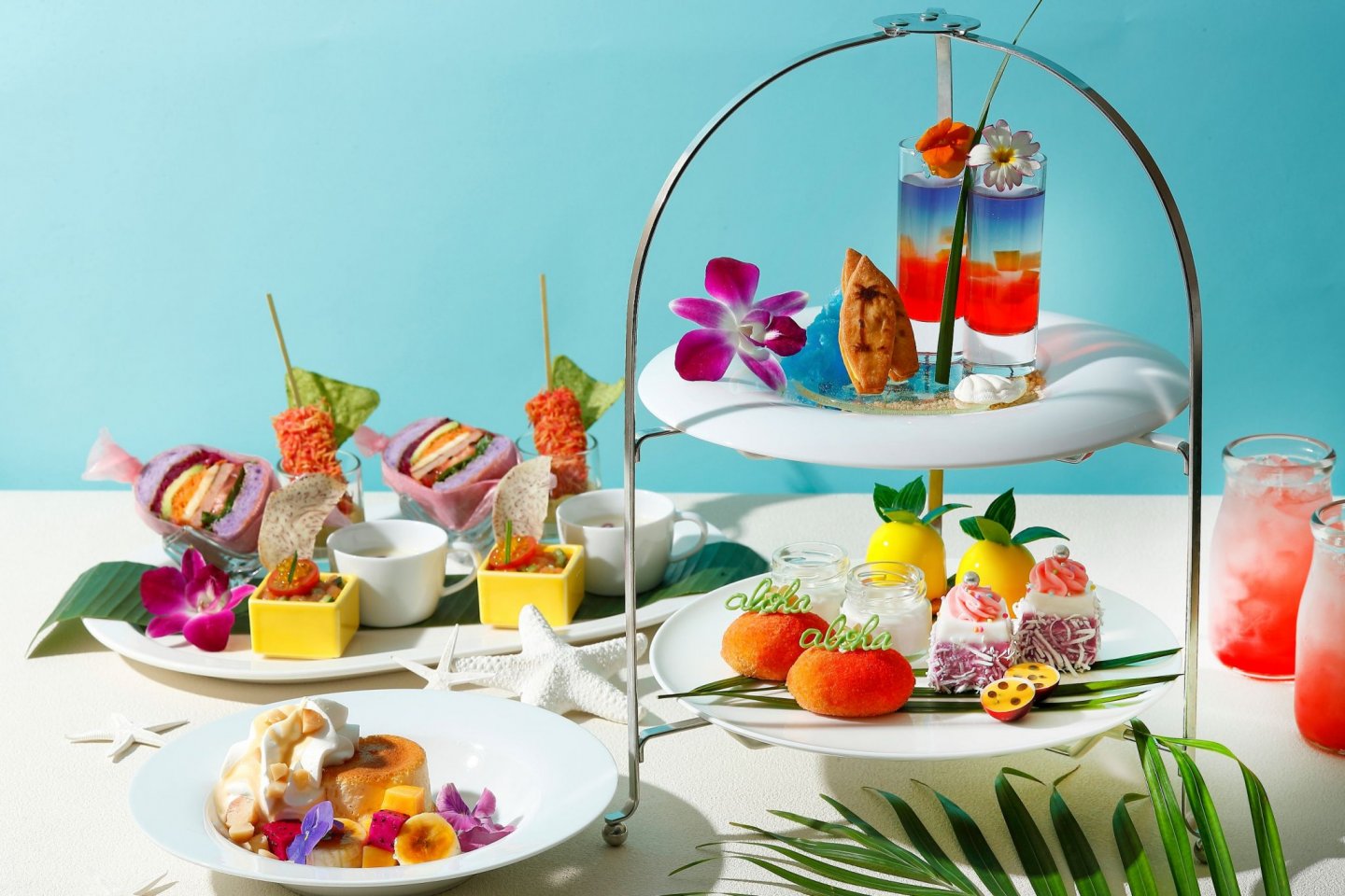 A range of Hawaiian-themed sweet and savory eats will be served at the afternoon tea