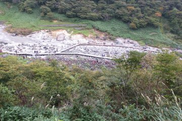 The field of jizo from the shrine above