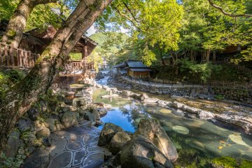 Morning at one of Takaragawa Onsen’s outdoor hot spring baths