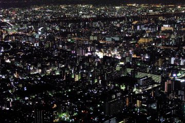 Ночной вид Токио с башни Sky Tree
