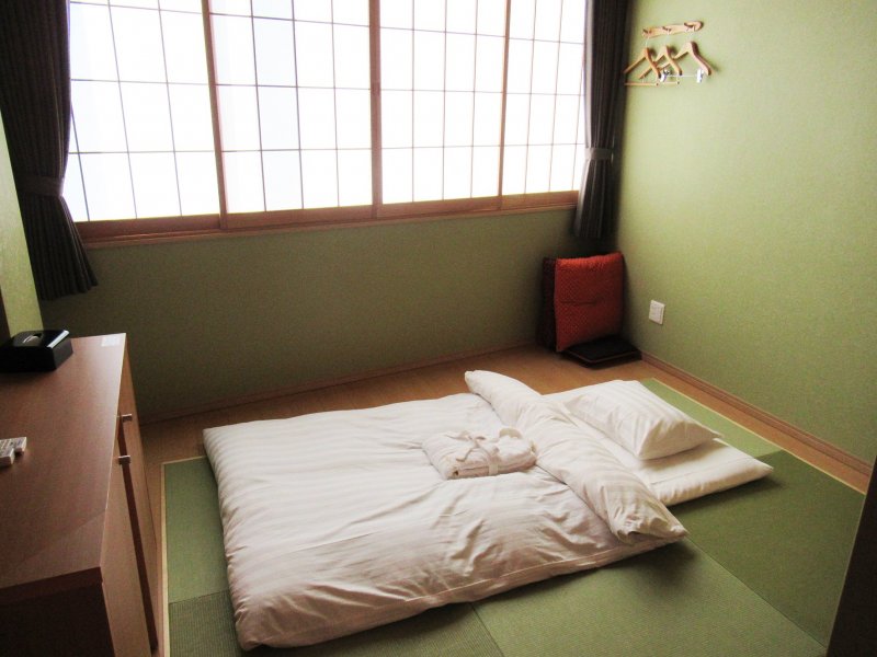 Футон для сна в отеле Нагоми