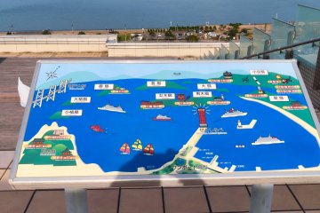 Map from 8th floor Takamatsu Port Terminal Building