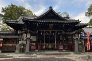 The main shrine at Kochi Hachimangu
