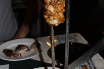 <p>The true culinary pleasure of Bovino&#39;s is in its many imported Brazilian meats that are delivered to the table on a large skewer</p>