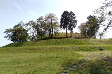Looking up toward the main mound
