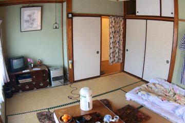 A minshiku room in Nikko, Tochigi Prefecture
