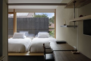 Simply designed bedroom on the second floor