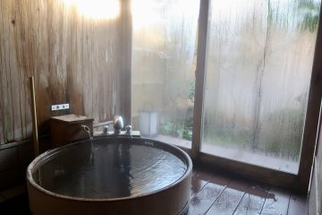 A private hot spring bath