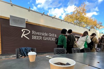 Relax and dine al fresco at the Riverside Cafe