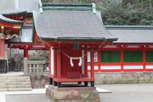 Many smaller shrines at Kirishima Shrine