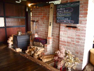 Vintage elements of the cafe provide for a rustic feel.