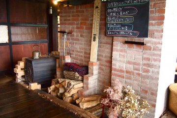 Vintage elements of the cafe provide for a rustic feel.