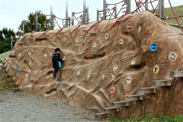 Rock climbing wall for school-age children
