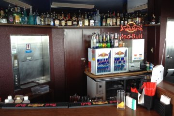 <p>The full bar at 360 Grille</p>