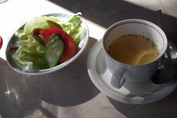 <p>My salad and soup</p>