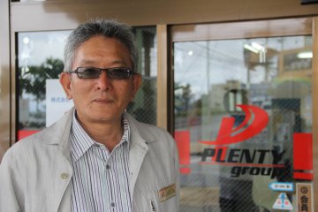 <p>Plenty Staffing founder and CEO Toshimichi Hiyane employs 4,000 Japanese workers on US military bases on Okinawa</p>