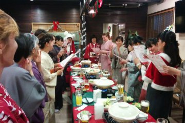<p>Kimono Christmas party, reviewing the upcoming events</p>