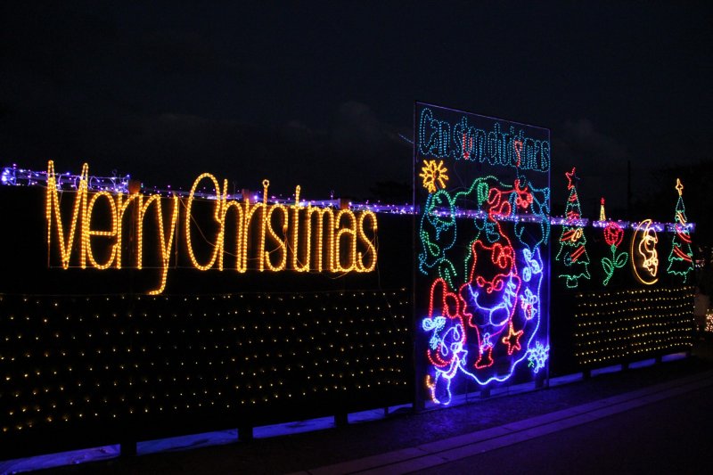 The Christmas Fantasy is an annual event at the Okinawa Zoo