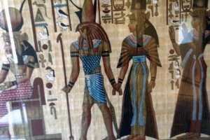 A painting on papyrus. This style of paper has been around for nearly 3000 years.&nbsp;