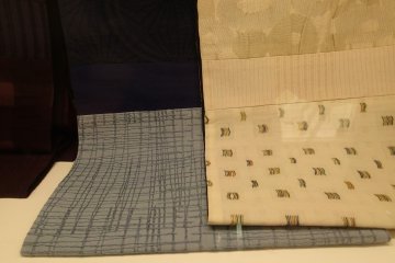 <p>Intricate textiles on display</p>