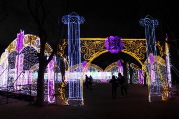 ชมงาน3D Illuminationที่ปราสาทโอซาก้า