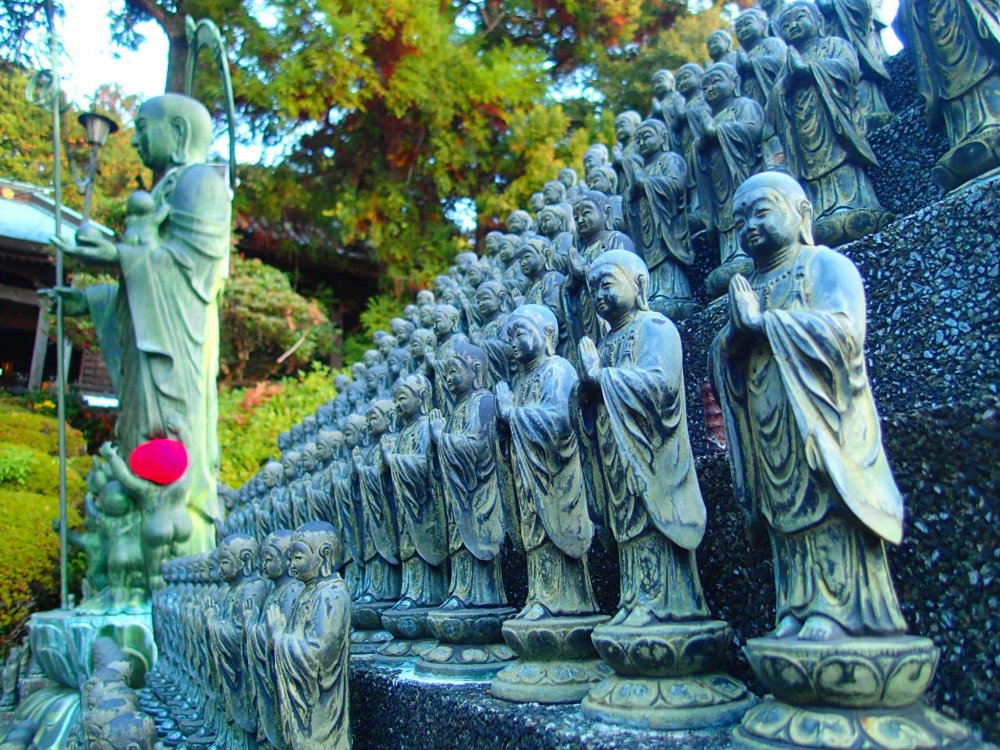 Jizo Bosastu statues for protection of children