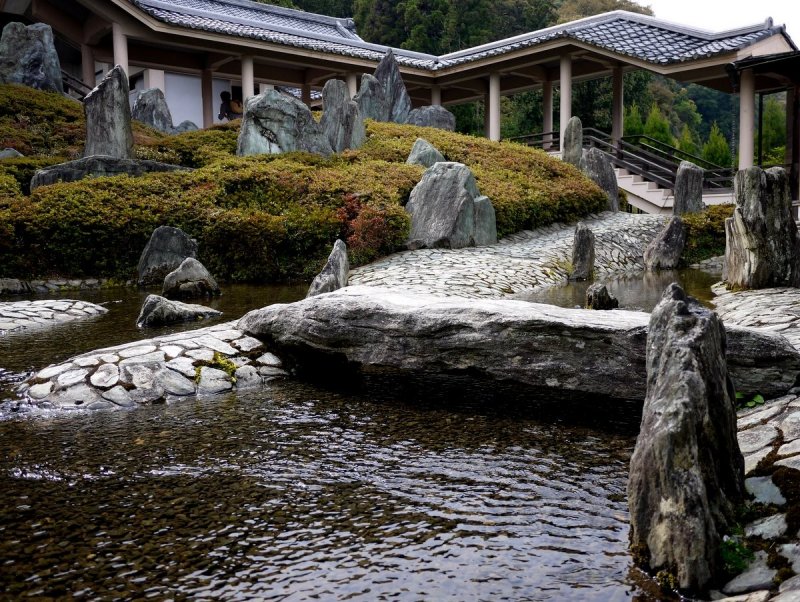 <p>Rock and water garden at Matsuo Shrine</p>