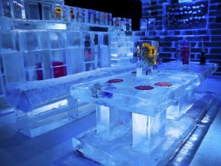 First things first. You should put on a thermo coat and gloves that you can find over the entrance. Now you are ready to experience the Ice Bar. Please, come in!