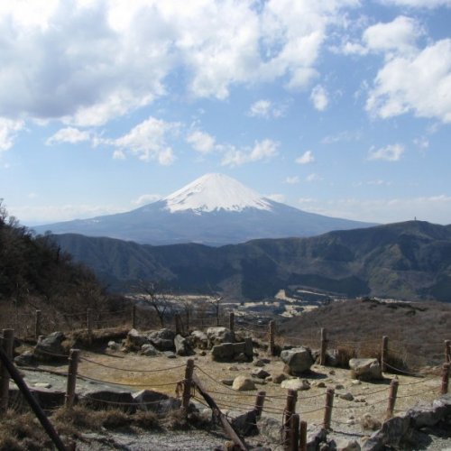 View from Owakudani’s Visitor Center