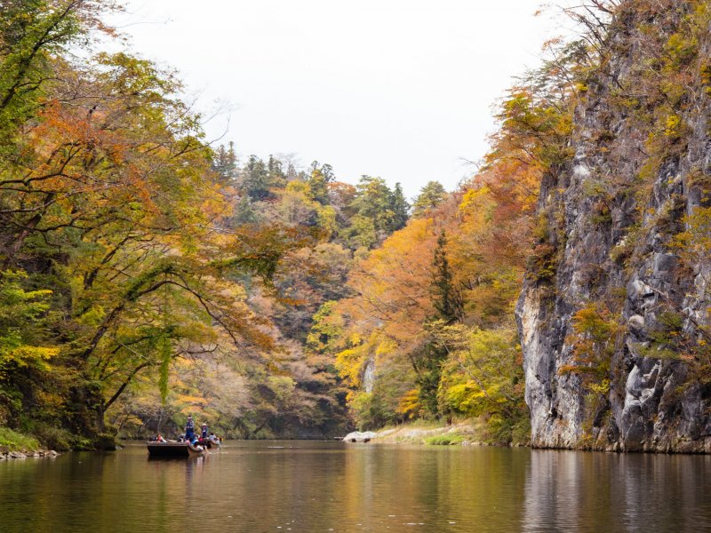 Geibikei Gorge in autumn